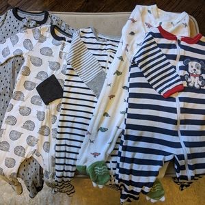 Baby boy zippered pajama lot